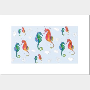 seahorse 2 Posters and Art